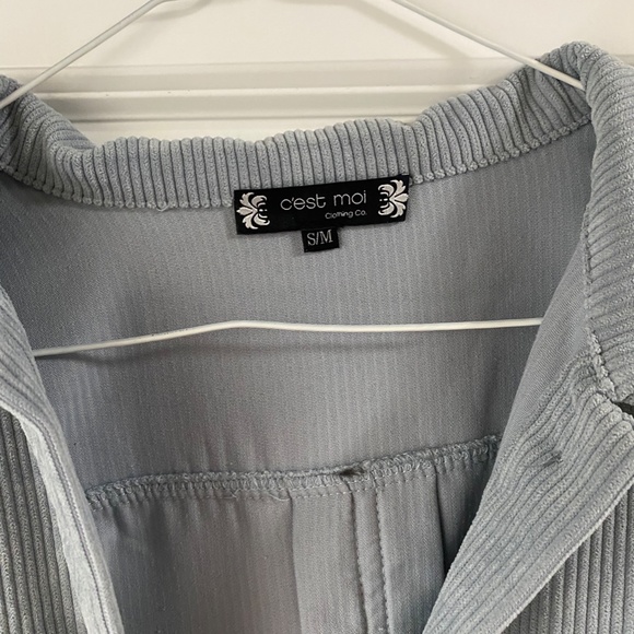 C'est Moi Blue Corduroy Blazer - Picture 2 of 3
